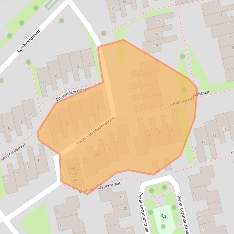 Kaart van postcodegebied 7944GZ.