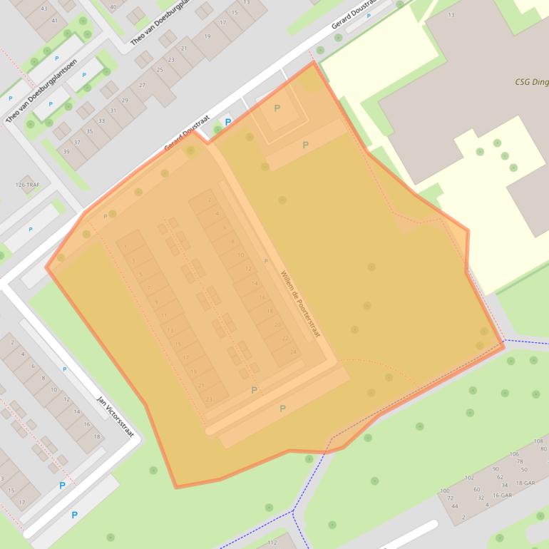 Kaart van postcodegebied 7944HE.