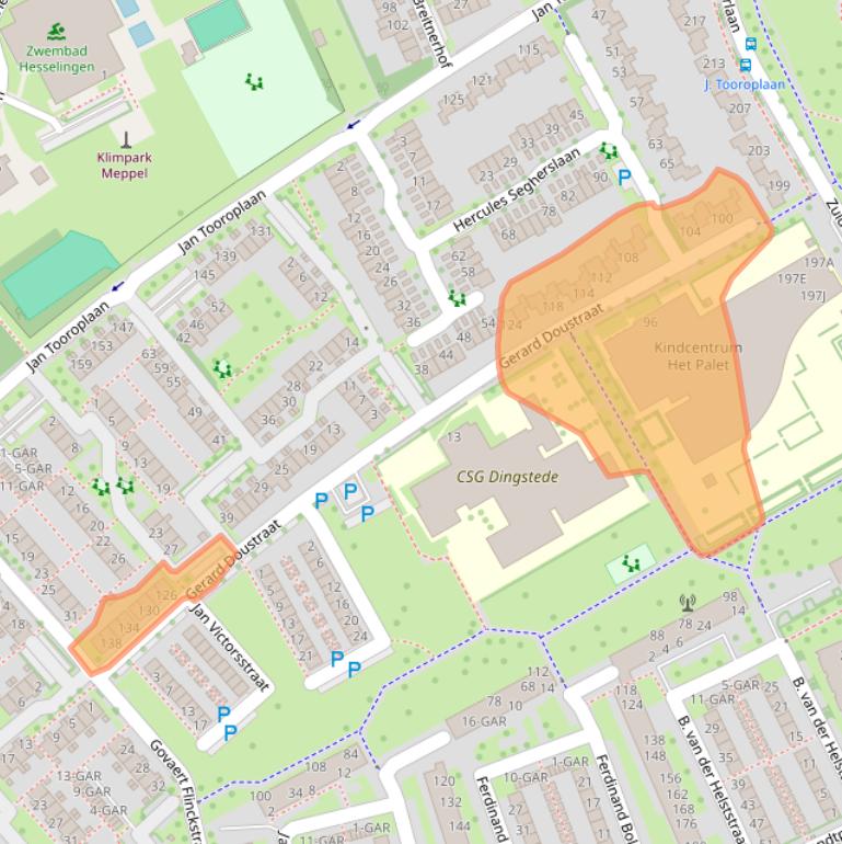 Kaart van postcodegebied 7944HK.