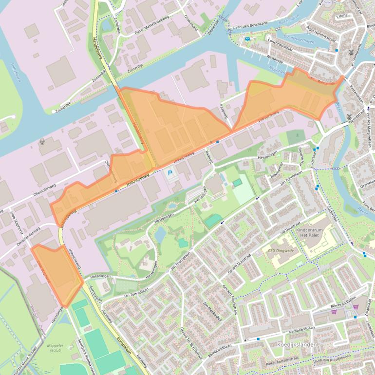 Kaart van postcodegebied 7944HS.