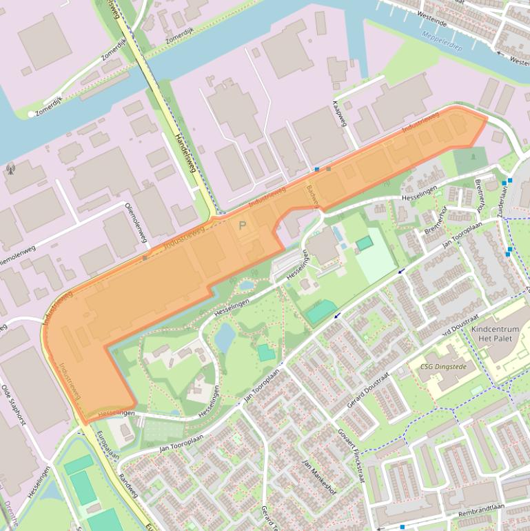 Kaart van postcodegebied 7944HT.