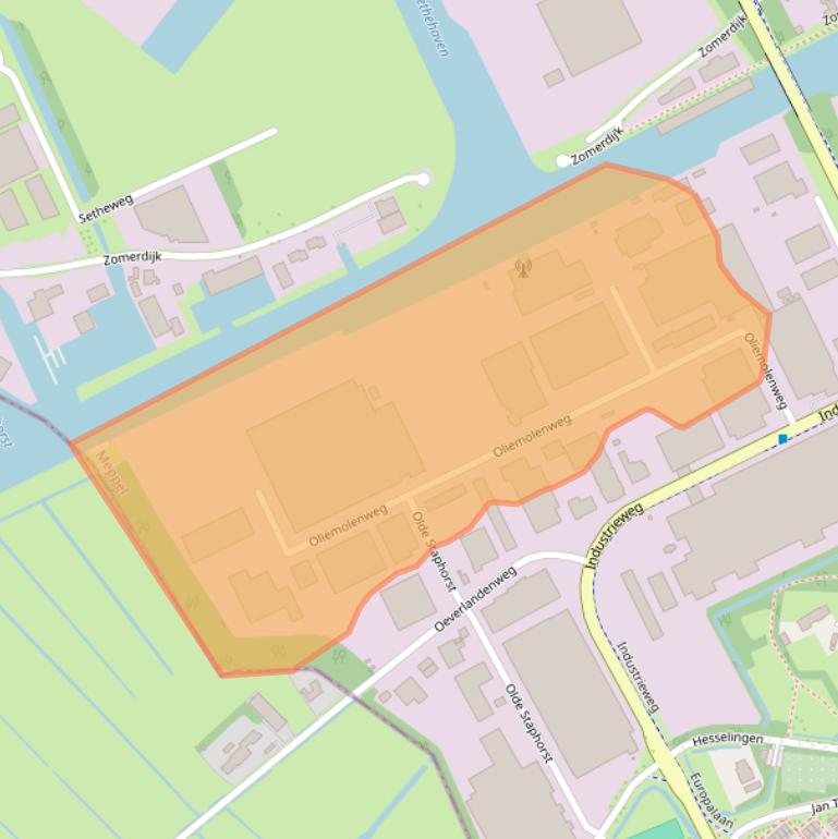 Kaart van postcodegebied 7944HX.