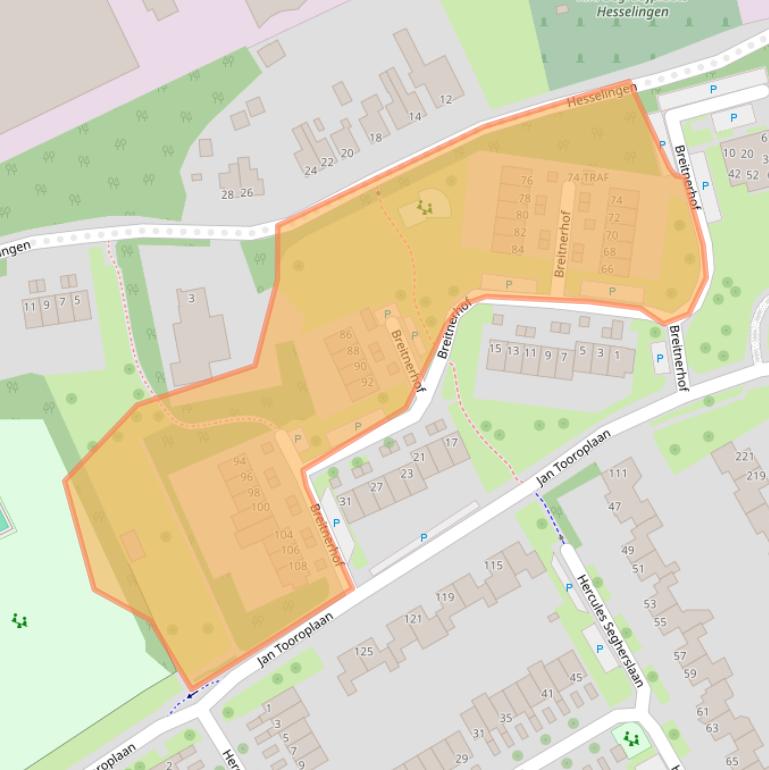 Kaart van postcodegebied 7944LC.