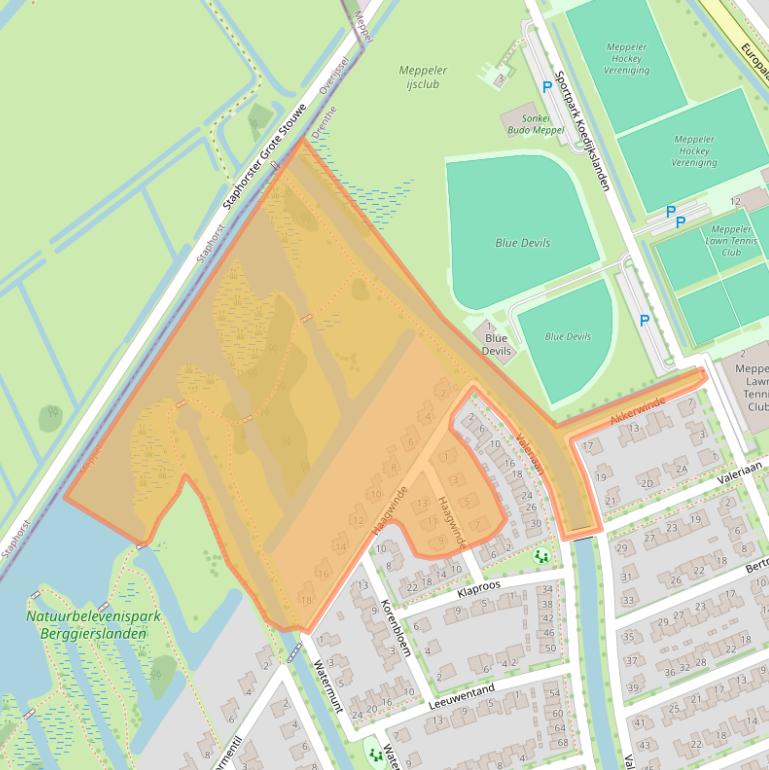 Kaart van postcodegebied 7944NZ.