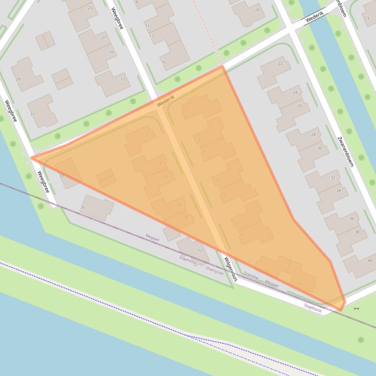 Kaart van postcodegebied 7944PW.