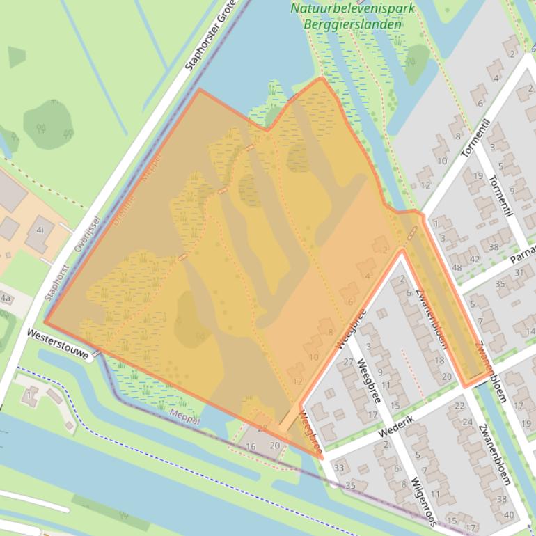 Kaart van postcodegebied 7944PZ.