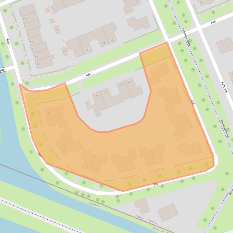 Kaart van postcodegebied 7944RE.