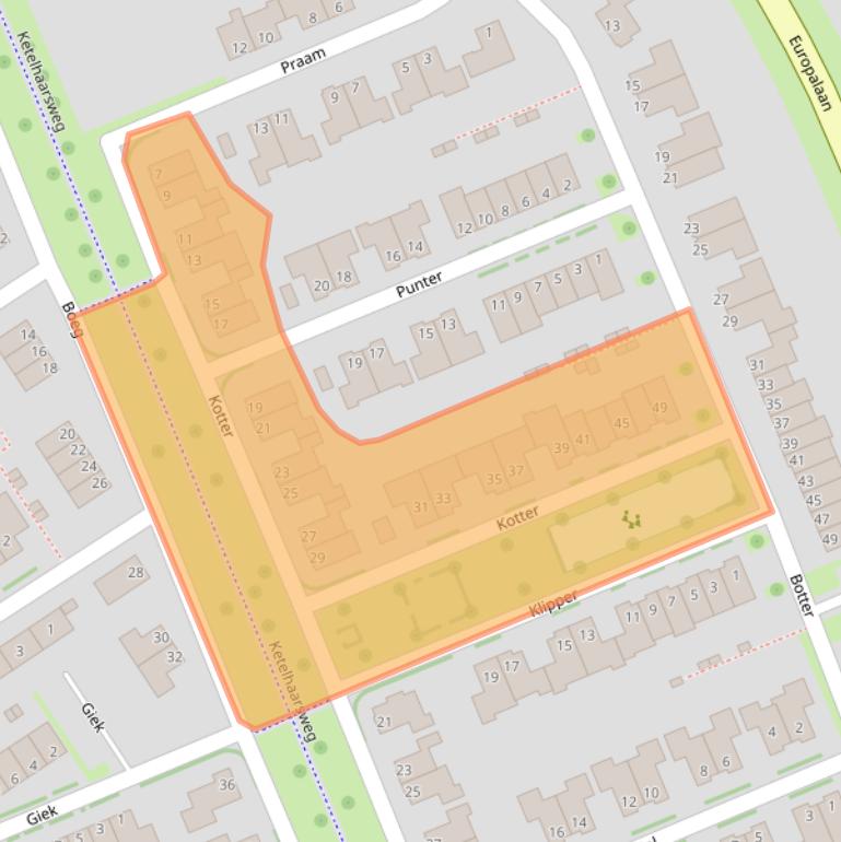 Kaart van postcodegebied 7944RH.