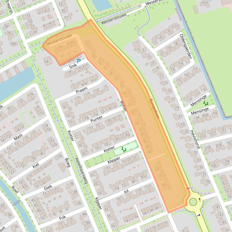 Kaart van postcodegebied 7944RR.