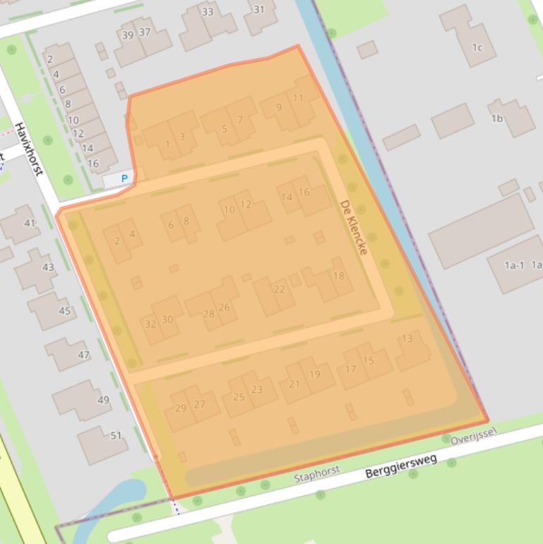 Kaart van postcodegebied 7944RZ.