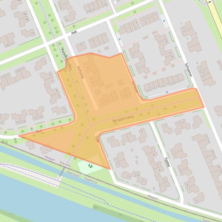 Kaart van postcodegebied 7944SJ.