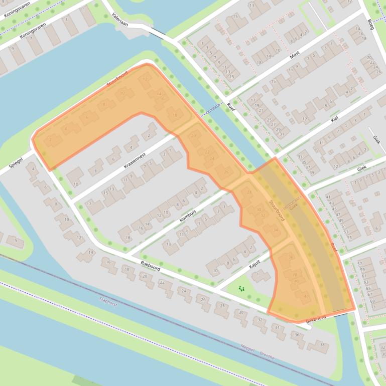 Kaart van postcodegebied 7944ST.