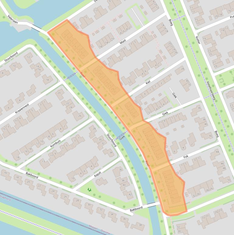 Kaart van postcodegebied 7944SX.