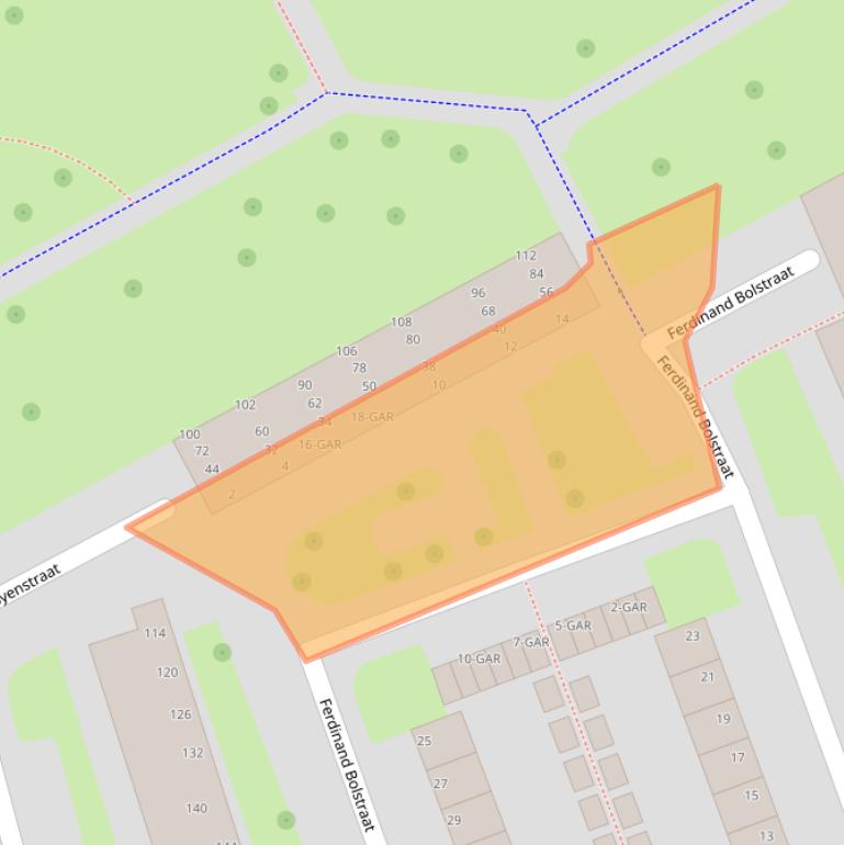 Kaart van postcodegebied 7944VX.