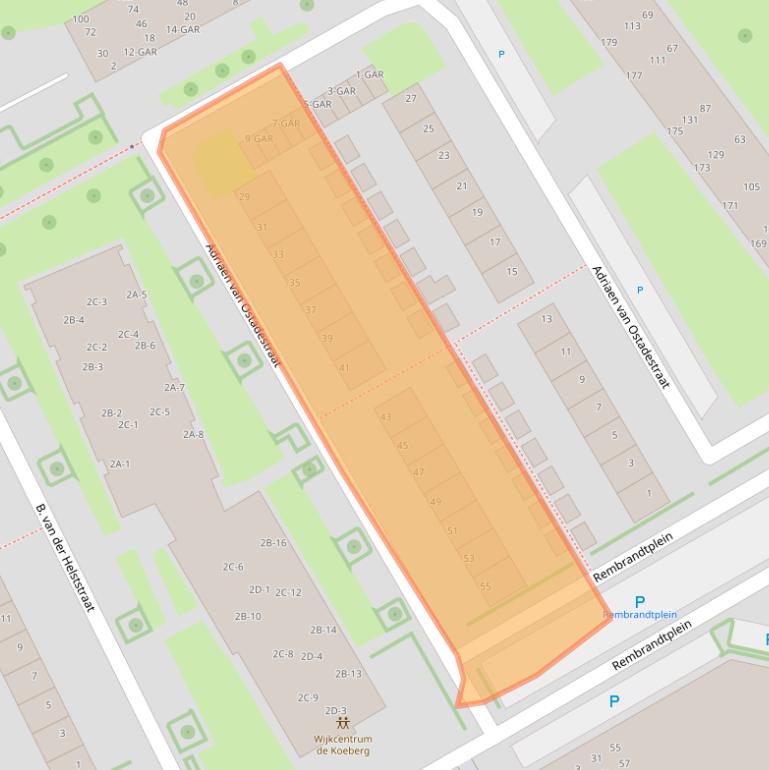 Kaart van postcodegebied 7944XX.