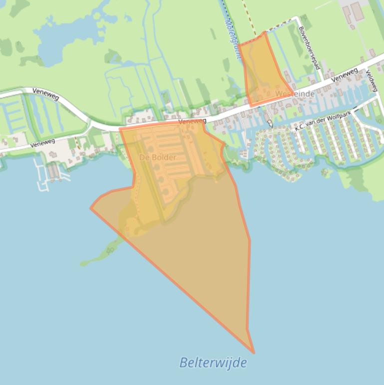 Kaart van postcodegebied 7946LS.