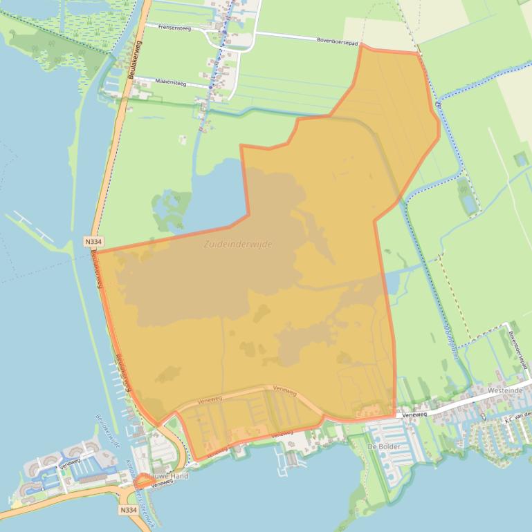 Kaart van postcodegebied 7946LW.