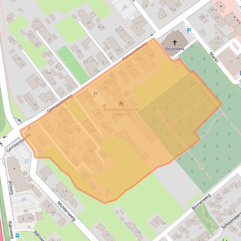 Kaart van postcodegebied 7951CN.