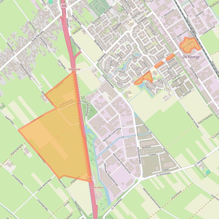 Kaart van postcodegebied 7951DT.