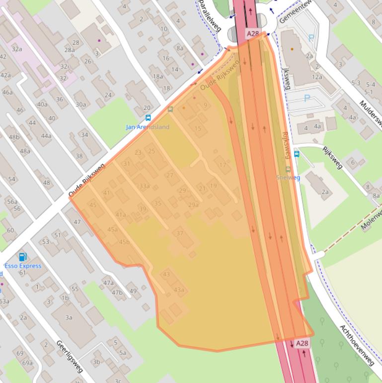 Kaart van postcodegebied 7951DX.