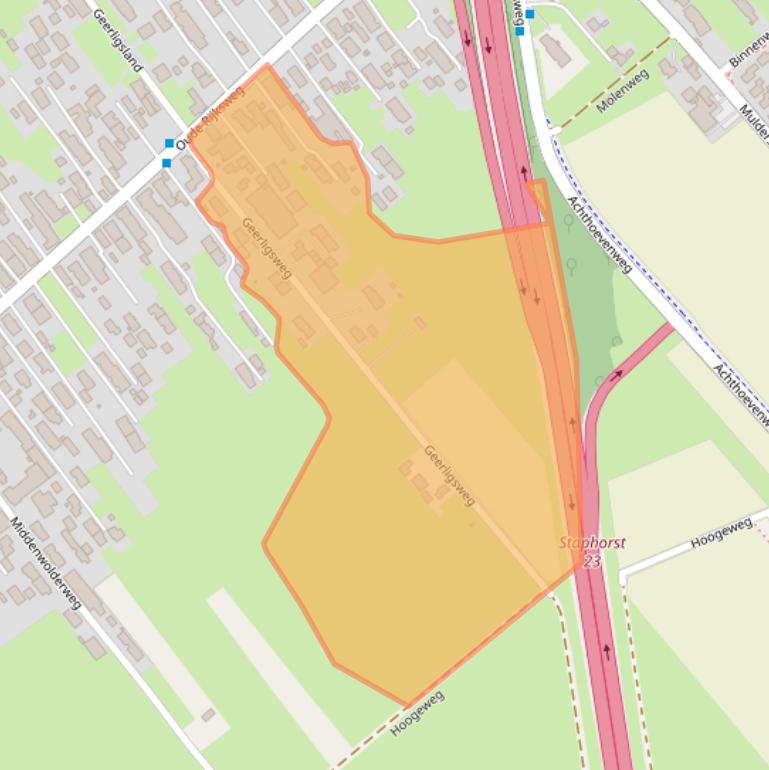 Kaart van postcodegebied 7951DZ.