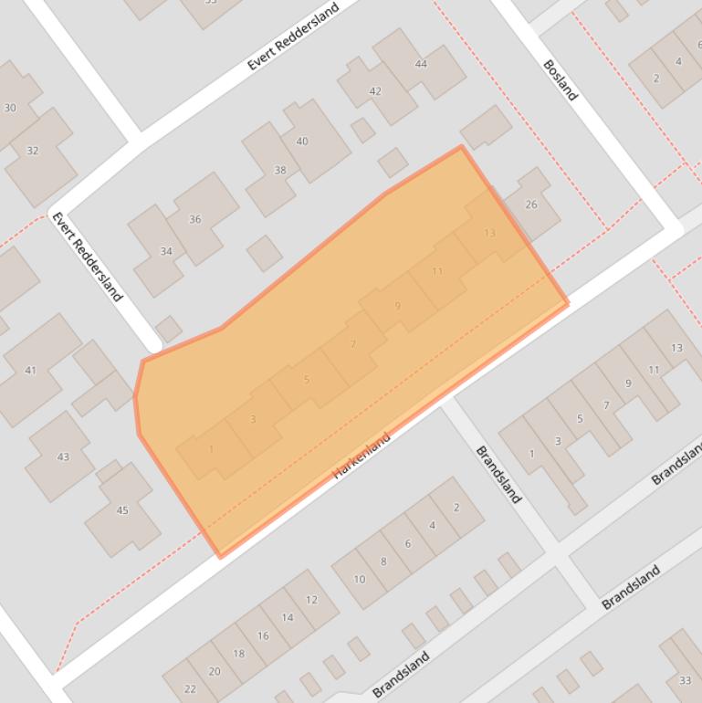 Kaart van postcodegebied 7951GJ.