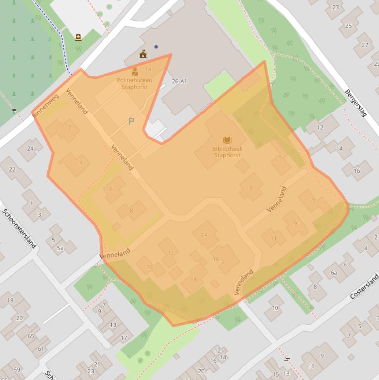 Kaart van postcodegebied 7951HC.