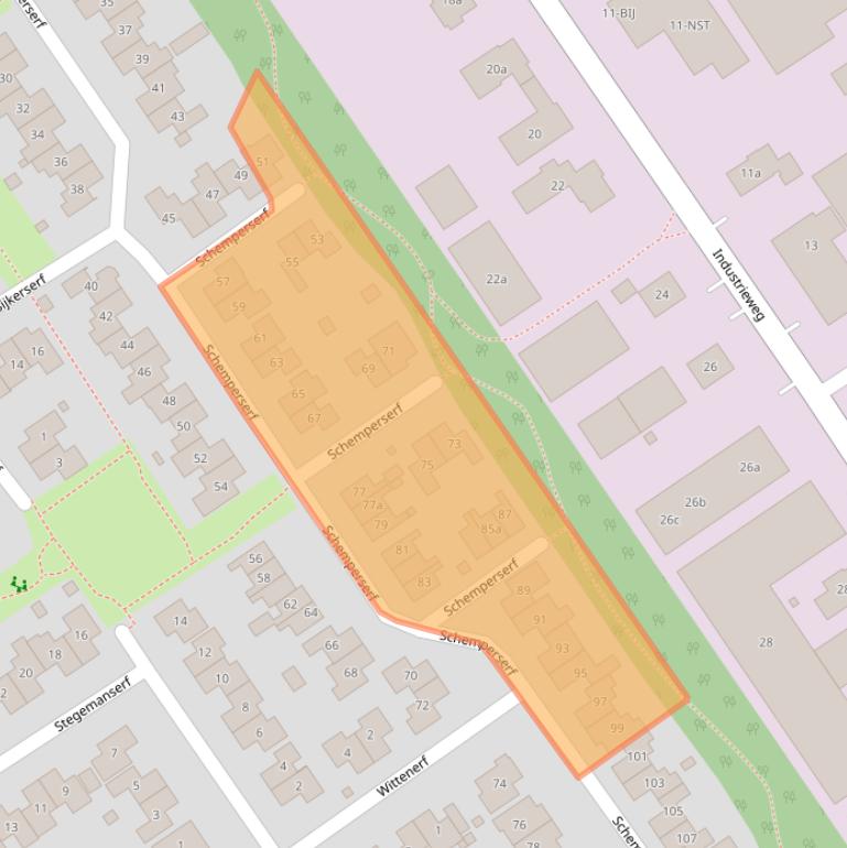 Kaart van postcodegebied 7951JM.