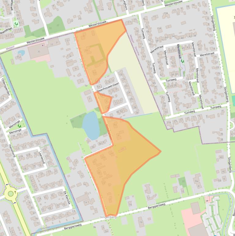 Kaart van postcodegebied 7951KE.