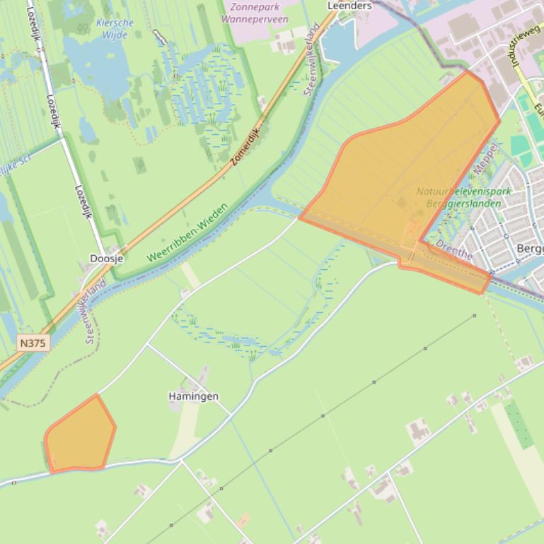 Kaart van postcodegebied 7951KK.