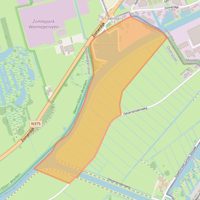 Kaart van postcodegebied 7951KM.