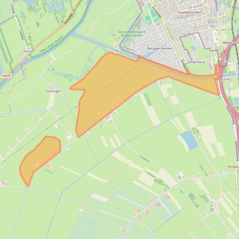 Kaart van postcodegebied 7951KV.