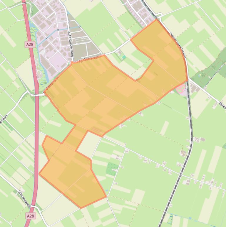 Kaart van postcodegebied 7951LN.