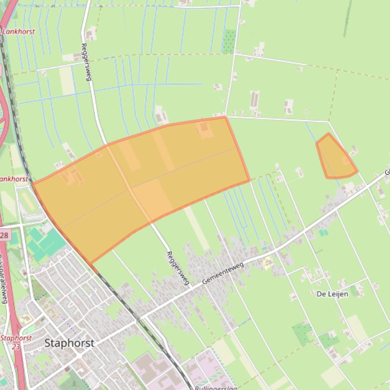 Kaart van postcodegebied 7951LX.