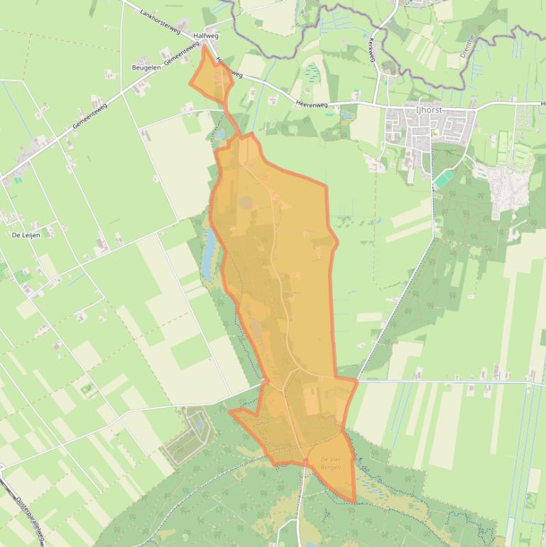 Kaart van postcodegebied 7951NP.
