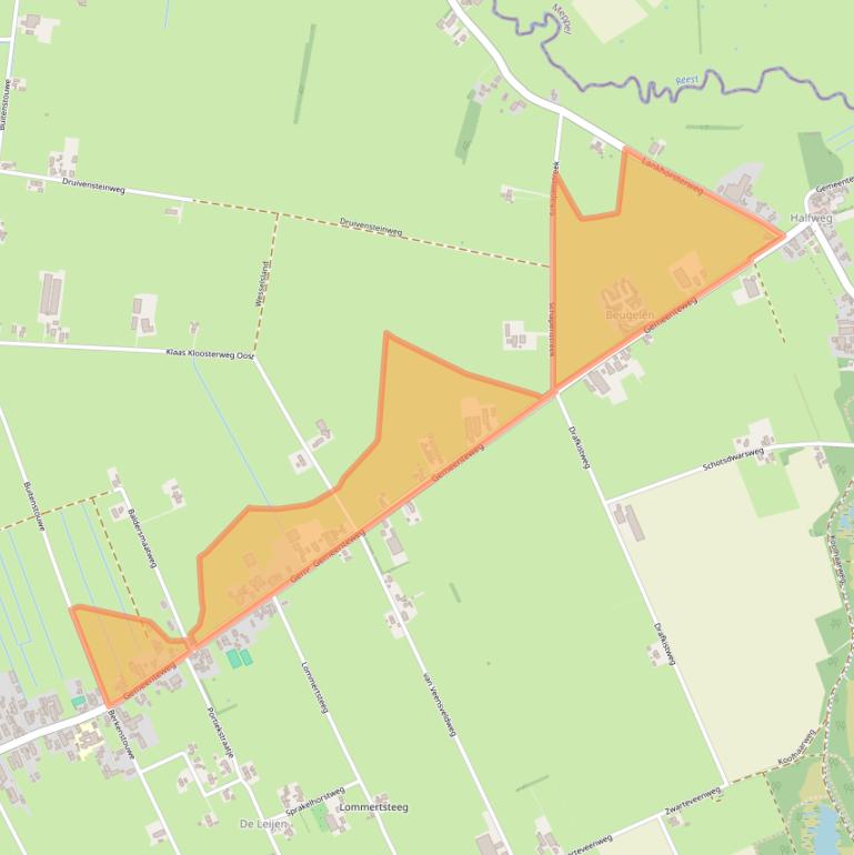 Kaart van postcodegebied 7951PC.