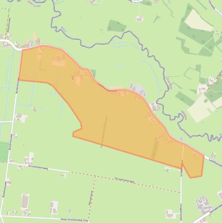 Kaart van postcodegebied 7951PM.