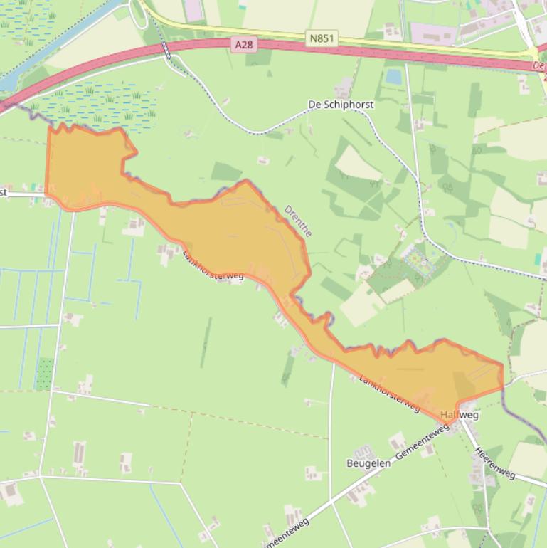 Kaart van postcodegebied 7951PP.