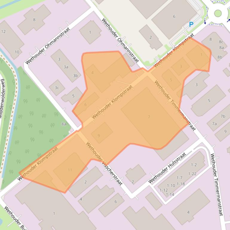 Kaart van postcodegebied 7951SC.