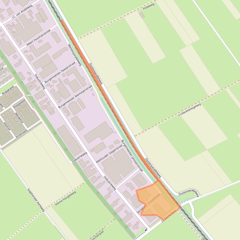 Kaart van postcodegebied 7951TE.