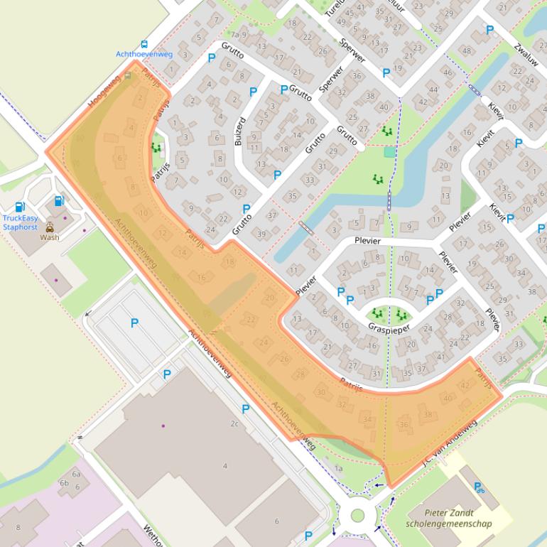 Kaart van postcodegebied 7951VH.