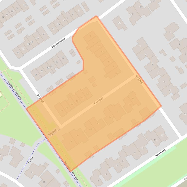 Kaart van postcodegebied 7951XH.