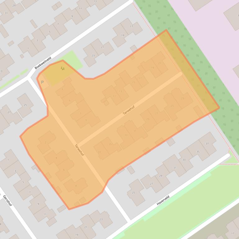 Kaart van postcodegebied 7951XJ.