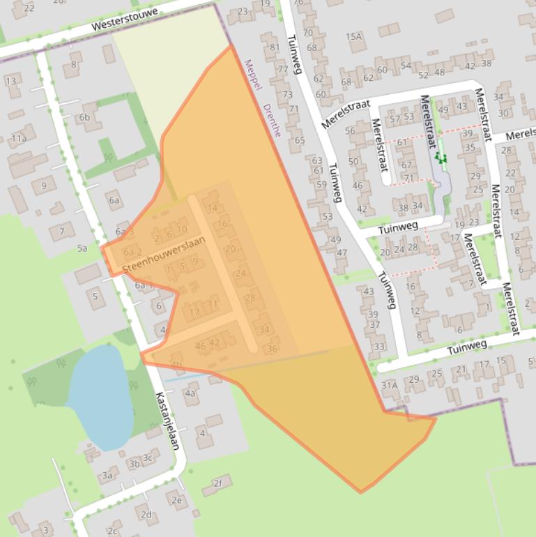 Kaart van postcodegebied 7951ZX.