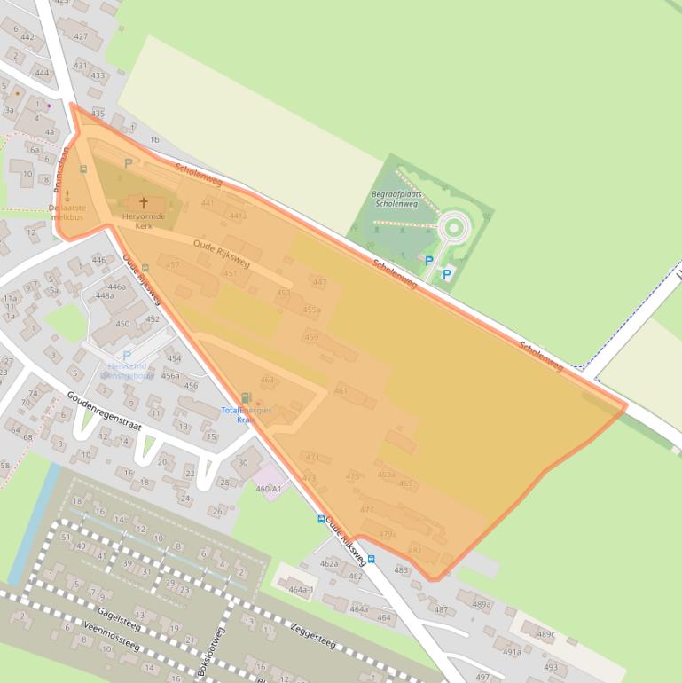 Kaart van postcodegebied 7954GJ.