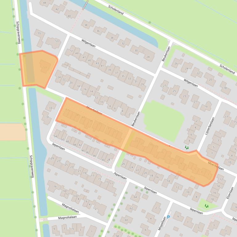 Kaart van postcodegebied 7954HG.