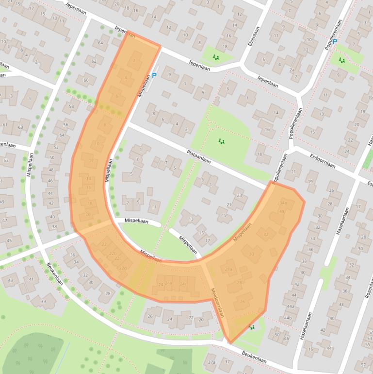 Kaart van postcodegebied 7954HH.