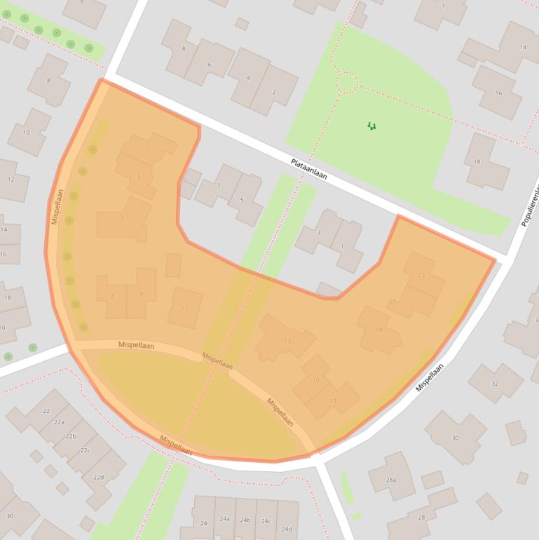 Kaart van postcodegebied 7954HJ.