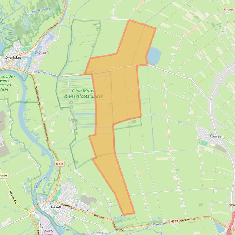 Kaart van postcodegebied 7954PC.