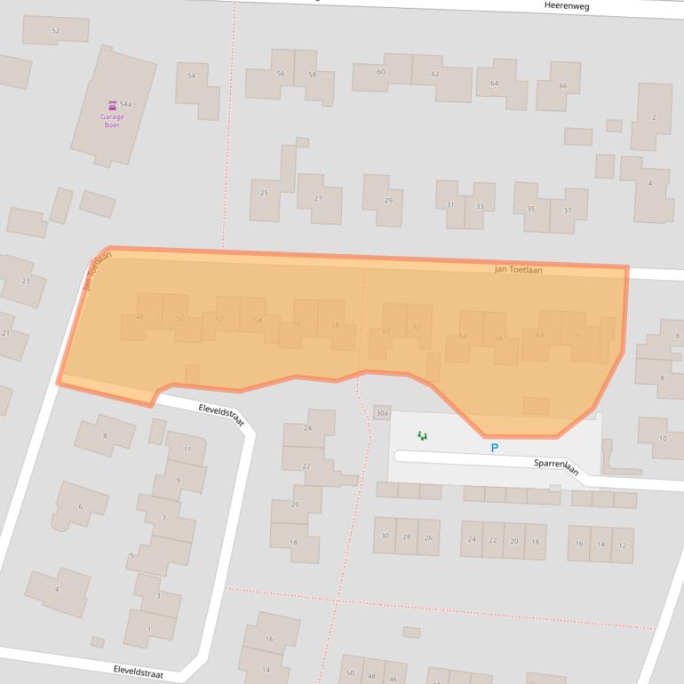 Kaart van postcodegebied 7955AZ.